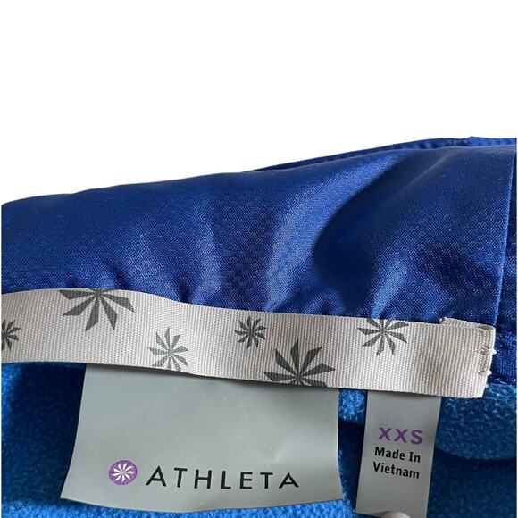 ATHLETA Women's Full Zip Hooded Verbier Fleece Lined Jacket Blue Size XXS - Picture 9 of 12